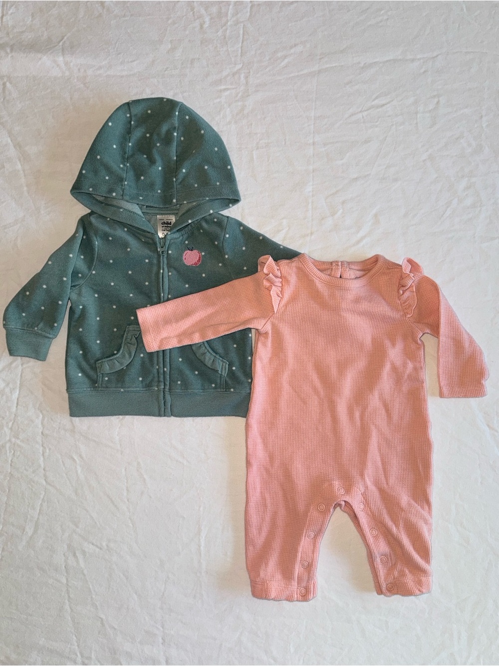 0-3 Month | Baby girl 2 piece Lot long sleeve jumper + hoodie sweater